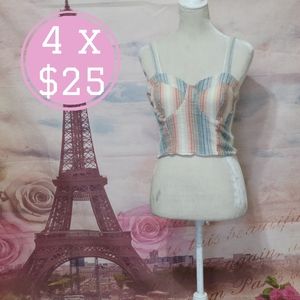 ⭐️ Charlotte Russe crop striped top